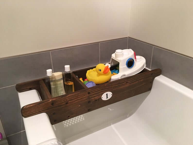 Bathtub Wooden Box for Bath Accessories