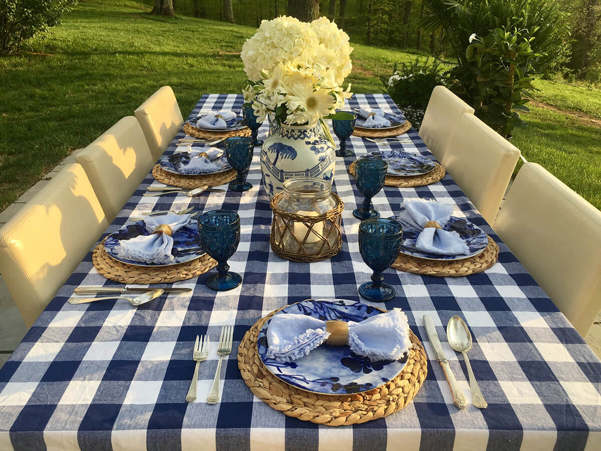 Classic Blue and White Tablescape