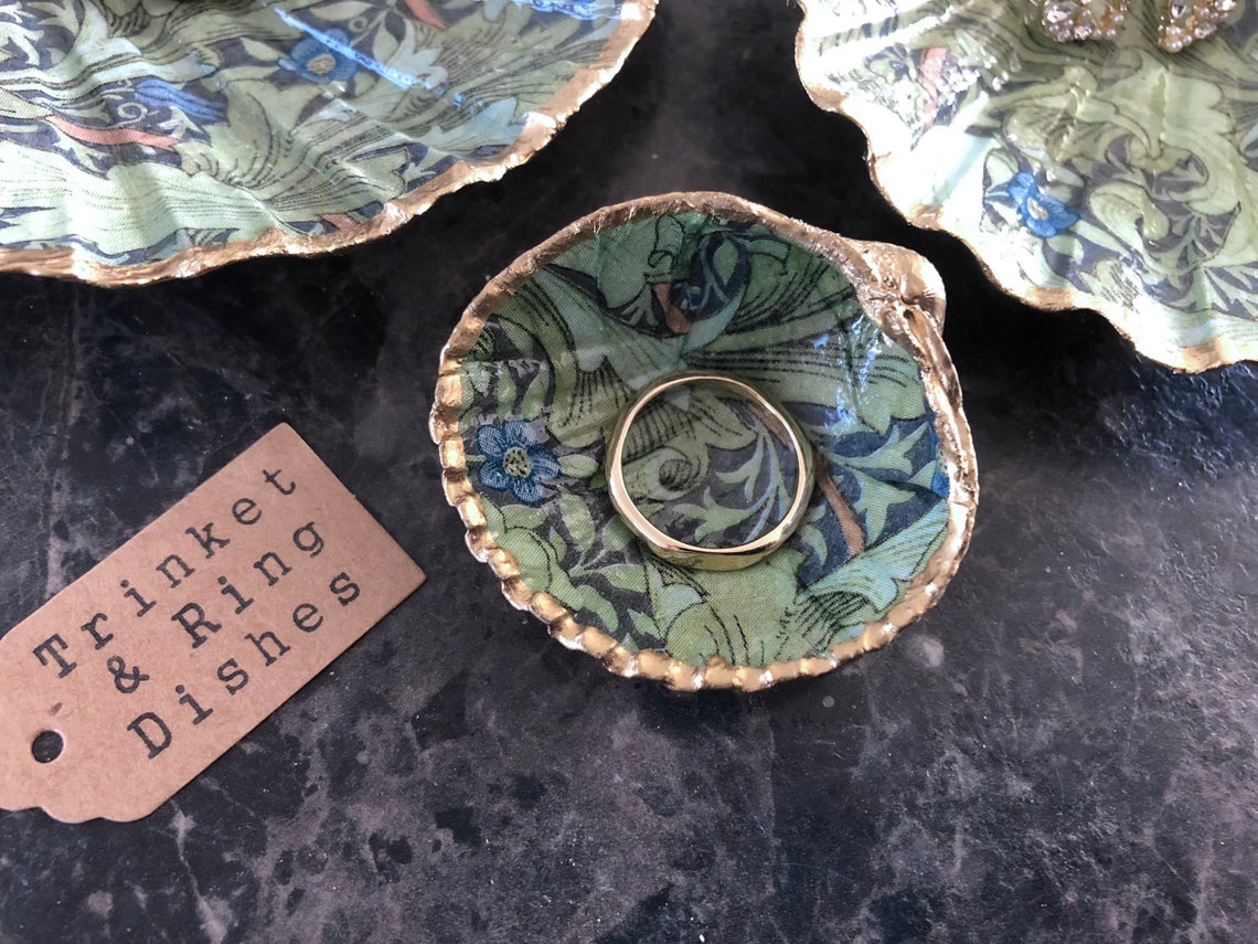 Shell Ring Dishes with William Morris Lining