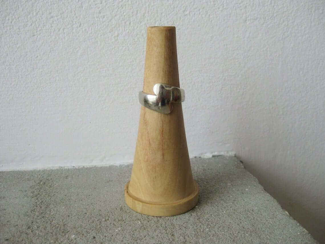 Wooden Cone Unisex Ring Holder Display