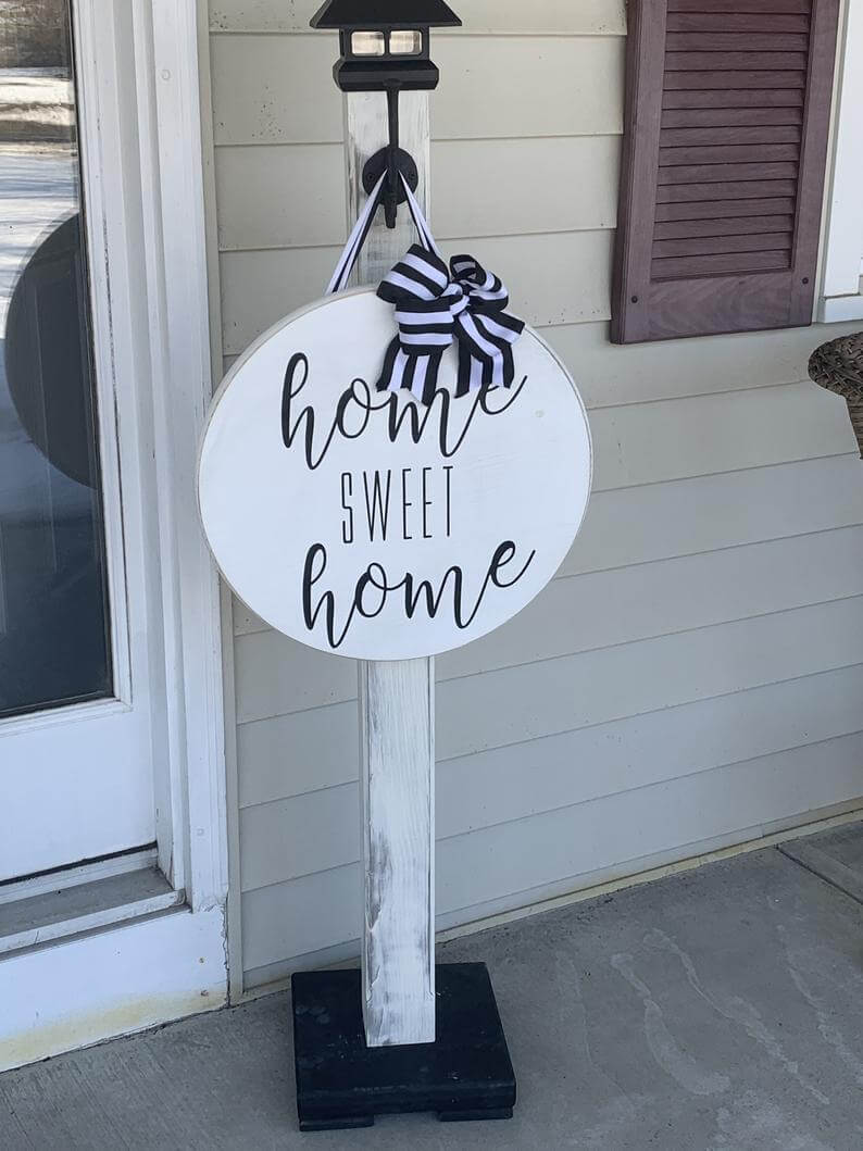 Farmhouse Style Painted Porch Post