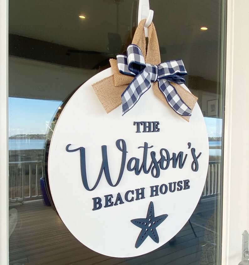 Cute and Beachy Namesake Sign