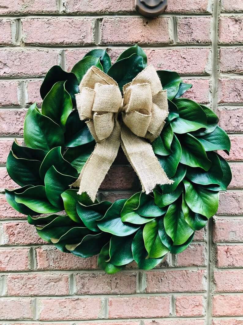 Gorgeous Magnolia Leaf Door Wreath