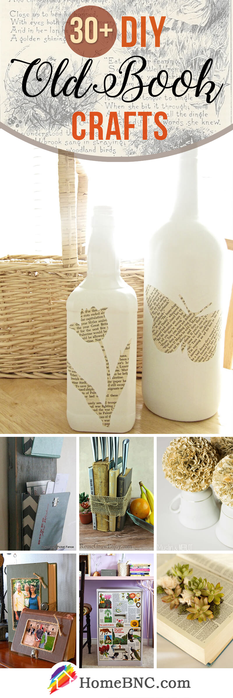 30 Easy To Advanced DIY Crafts With Old Books You Can Do