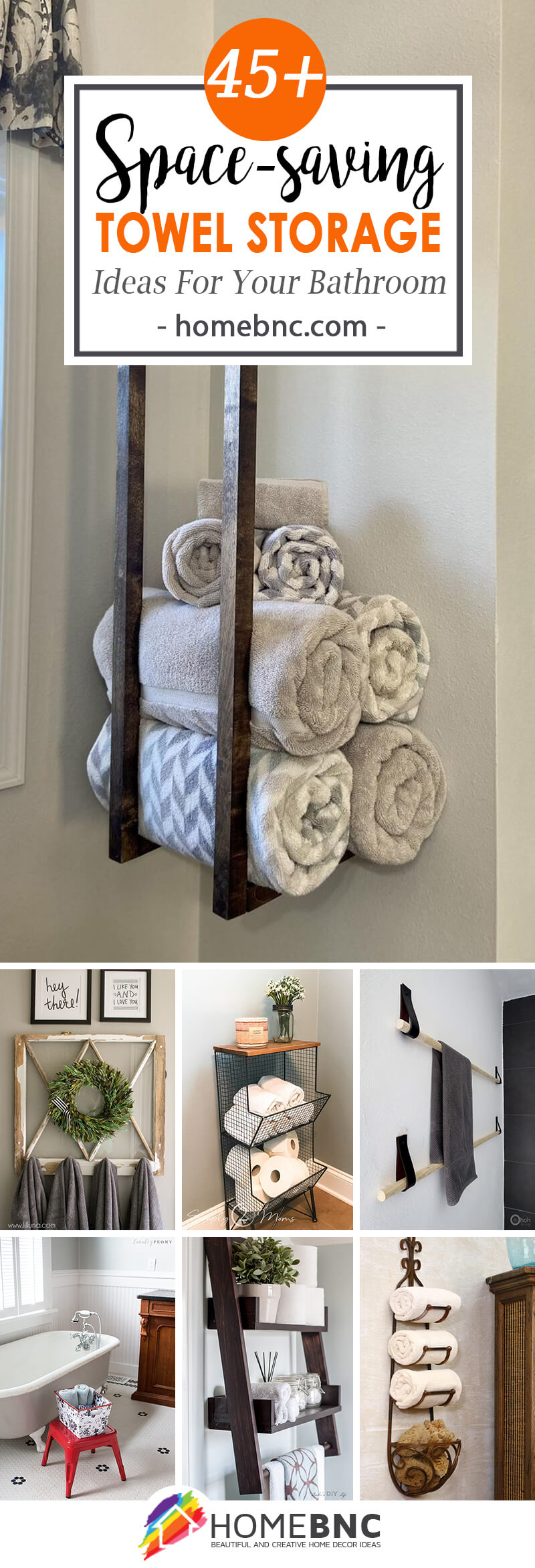 28 Bathroom Towel Storage Ideas That Are Pretty and Practical