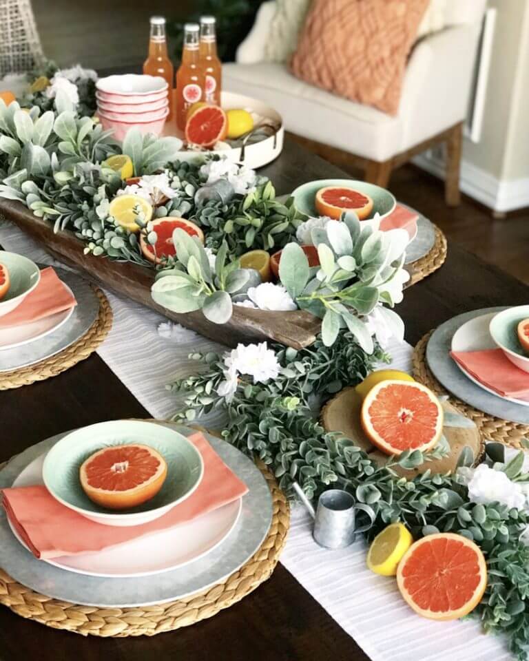 Great Grapefruit and Greenery DIY Centerpieces