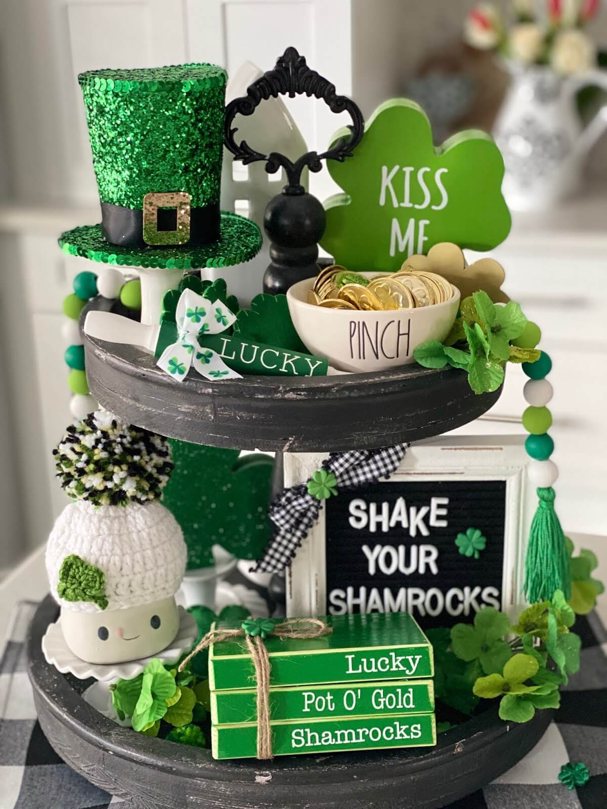 Rural St. Patrick’s Day Summer Tiered Tray