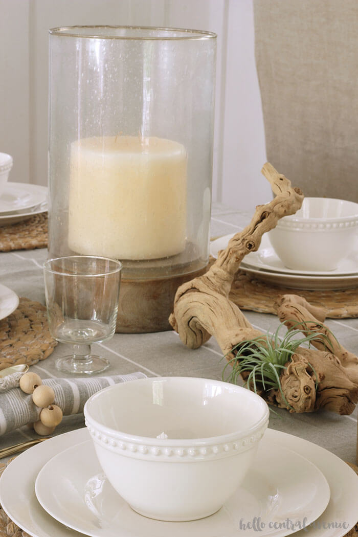 Simply Shoreline Chic Driftwood Centerpiece Idea