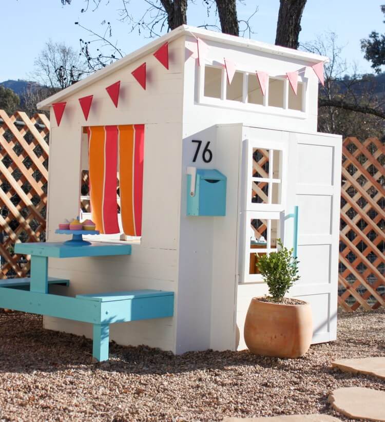 Laidback DIY Kid Kraft Playhouse Makeover