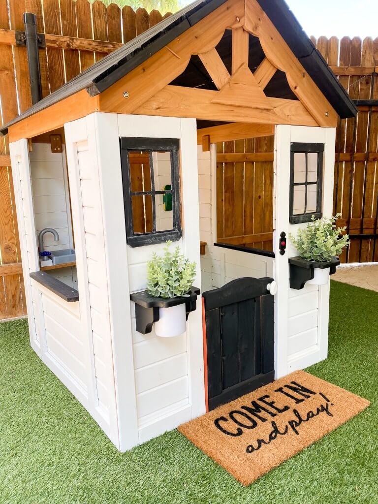 DIY Modern Farmhouse Styled Playhouse