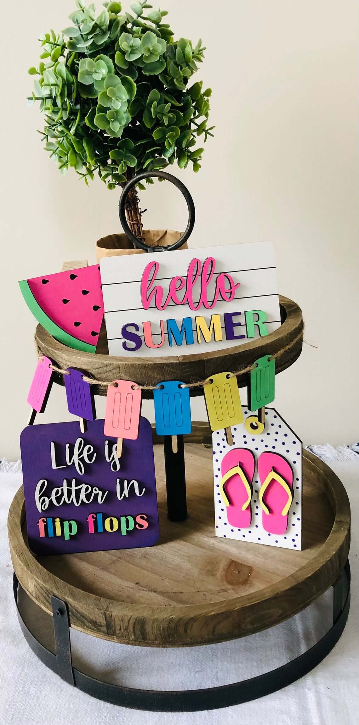 Popsicles, Flip Flops, and Watermelon Summer Sign