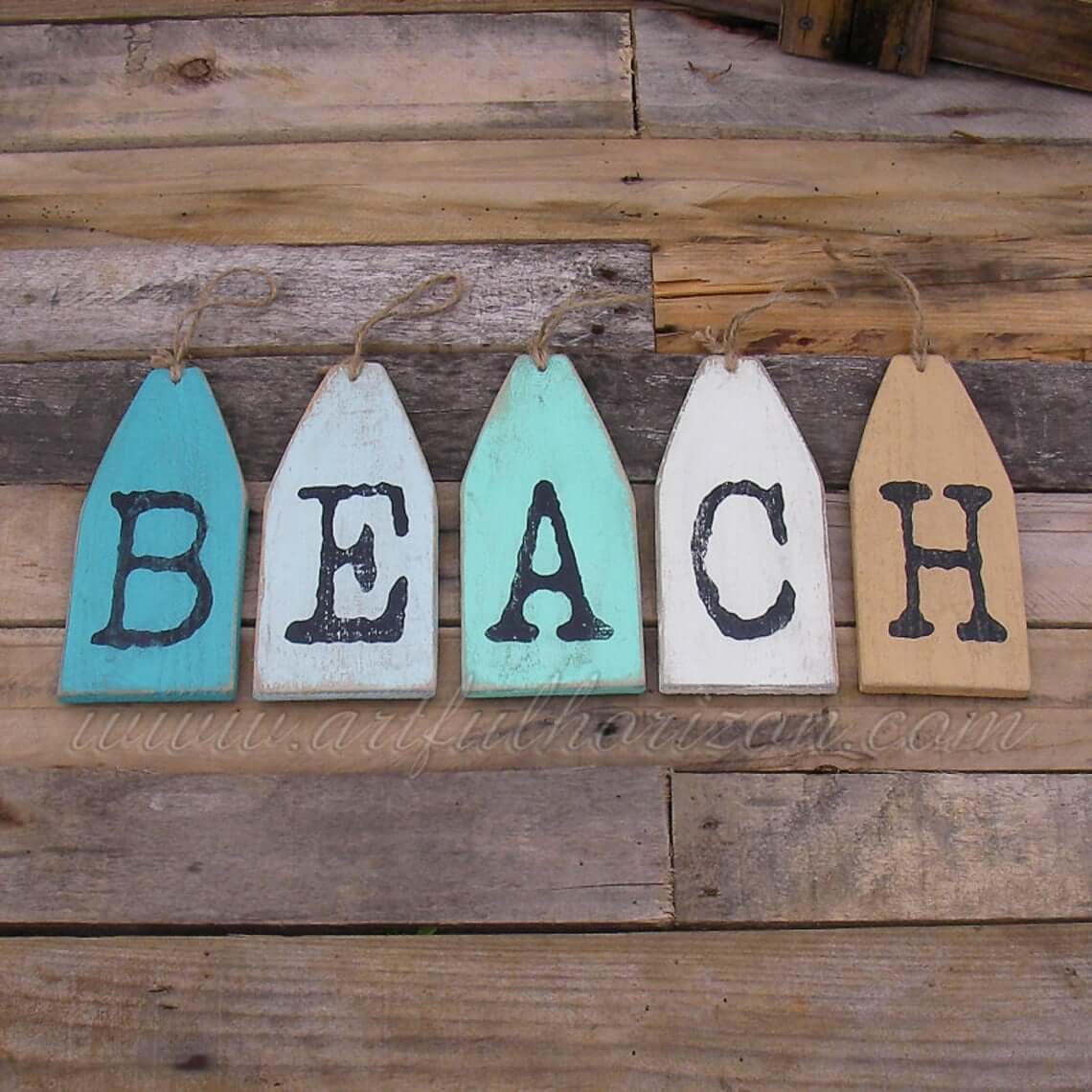 Name Tag Letters Beach Lovers Sign