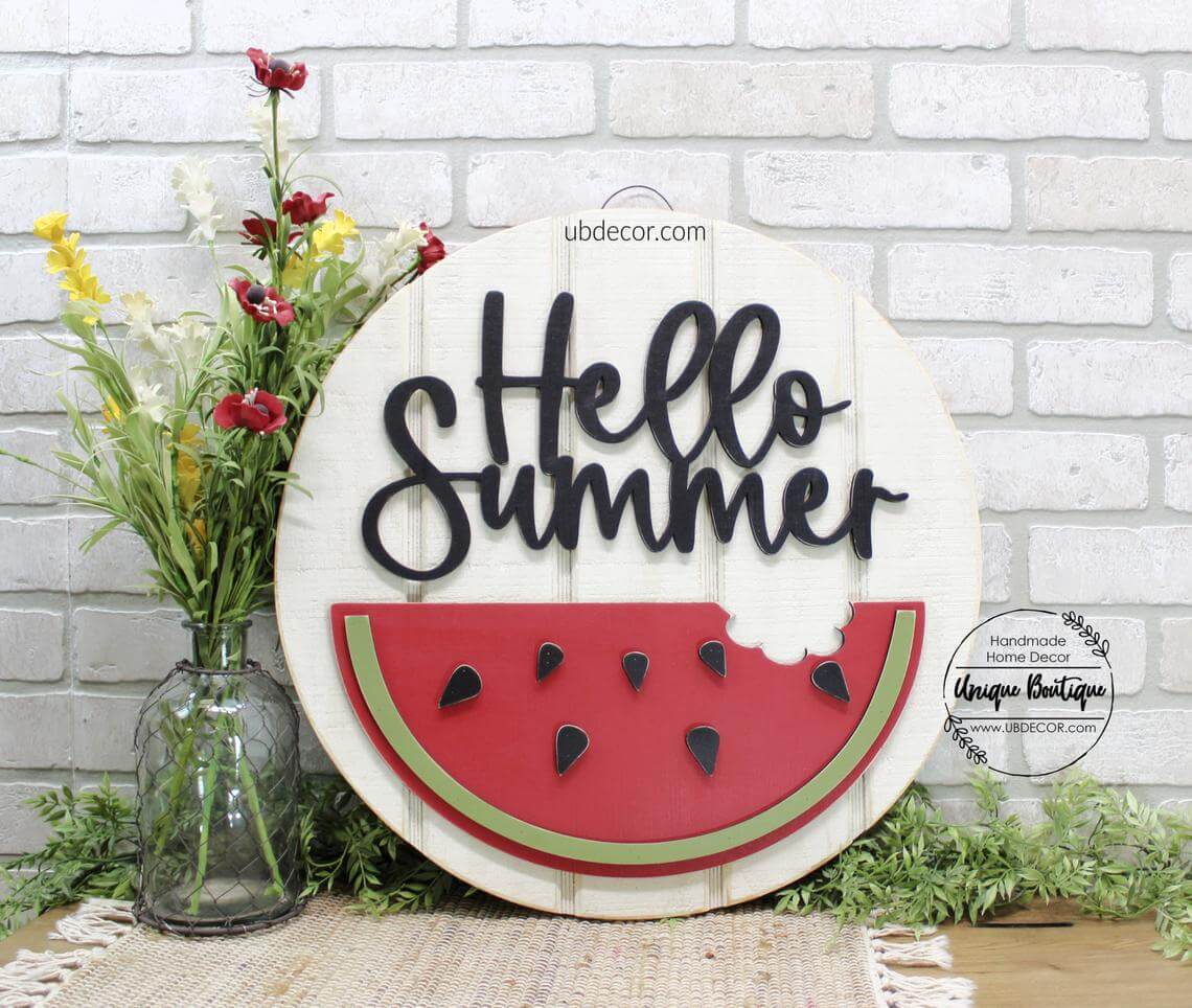 Tasty Watermelon Summer DIY Sign