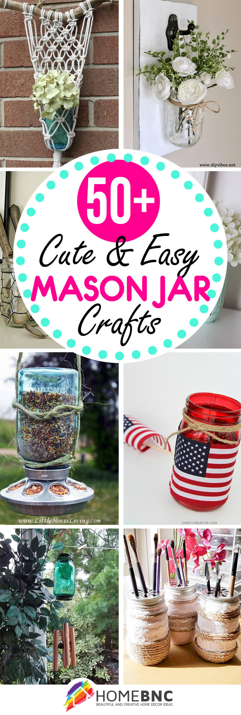 Mason Jar Craft Ideas Homebnc   Diy Mason Jar Crafts Pinterest Share Homebnc V4 