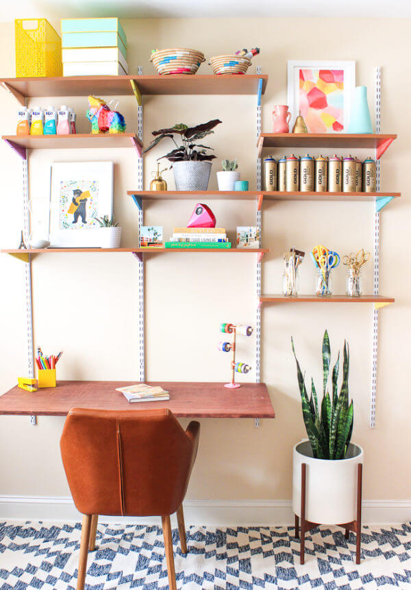 Trendy Wall-Mounted Craft Desk Solution