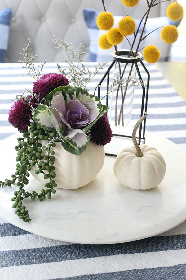 Budget-Friendly Pumpkin Floral Arrangement