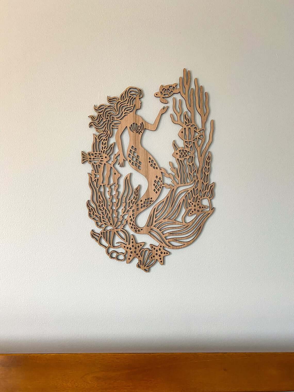 World Class Mermaid Wall Carving