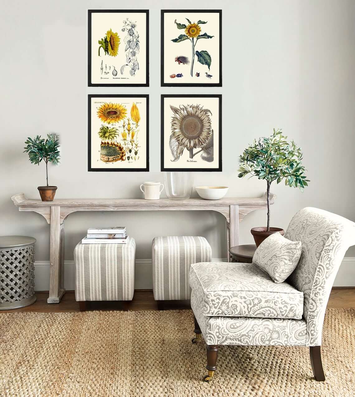 Antique Flower Wall Art Print