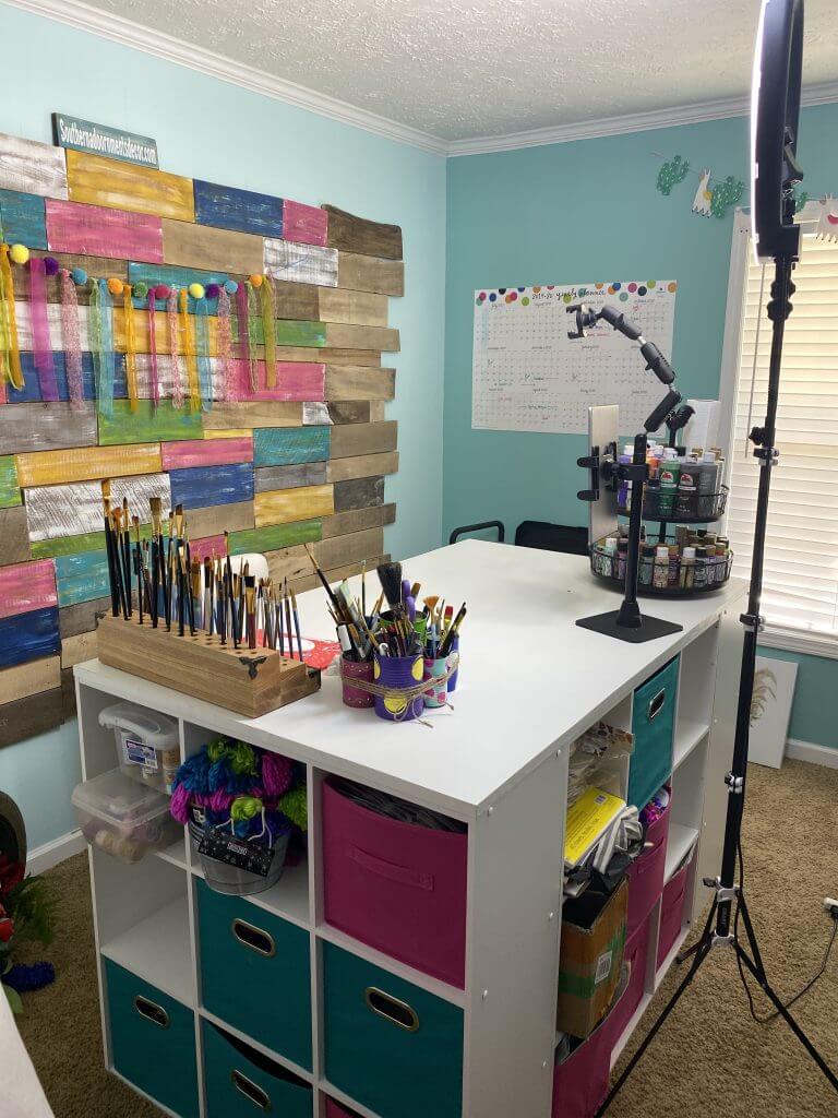 Craft Lover's Dream Cube Homemade Desk