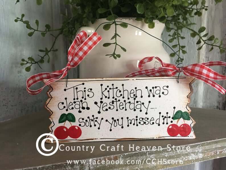 Rustic Cherry Theme Sign Décor