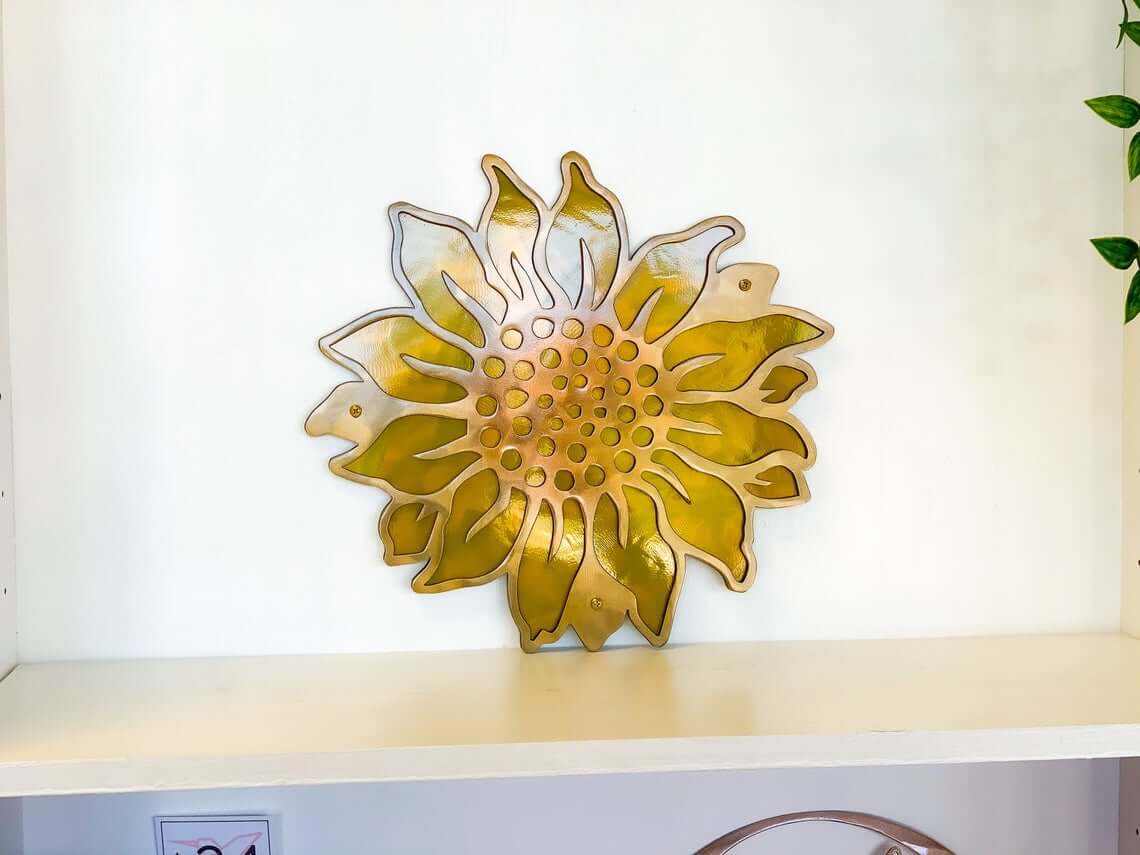 The Perfect Metal Gold Sunflower Wall Art