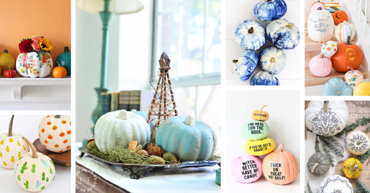 Featured image for 24 Modern and Fresh Ways to Paint Pumpkins this Season