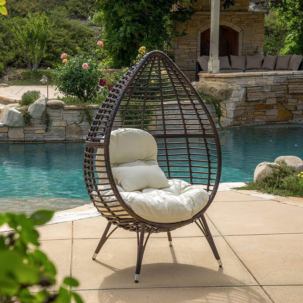 Cutter Teardrop Wicker Lounge Chair