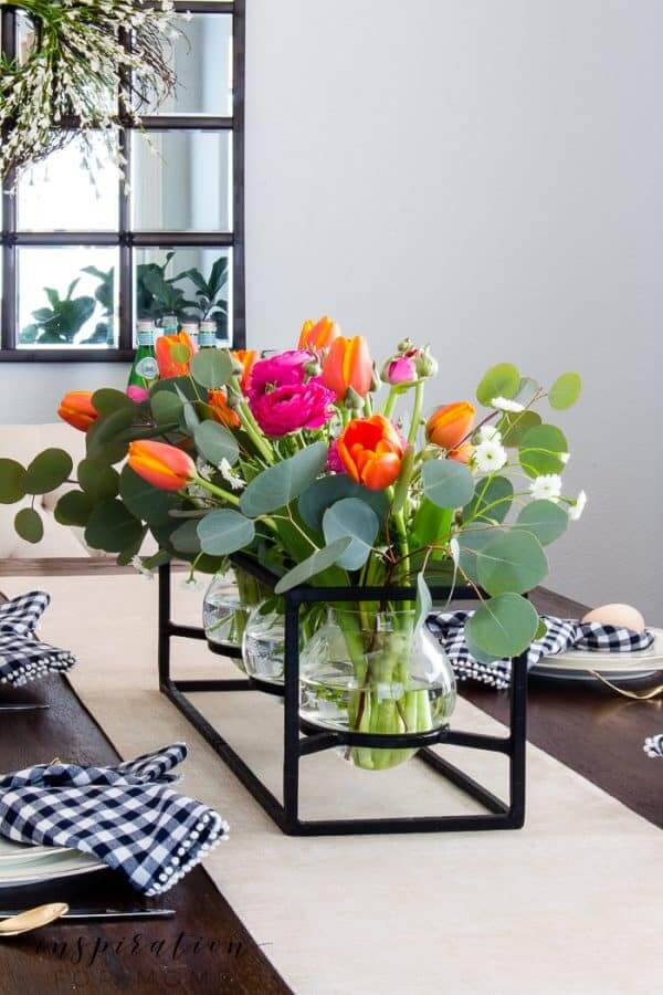 Spring Tablescape Bursting with Colorful Blooms