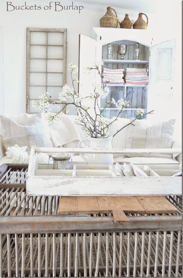 Rustic, Wooden Crate Coffee Table