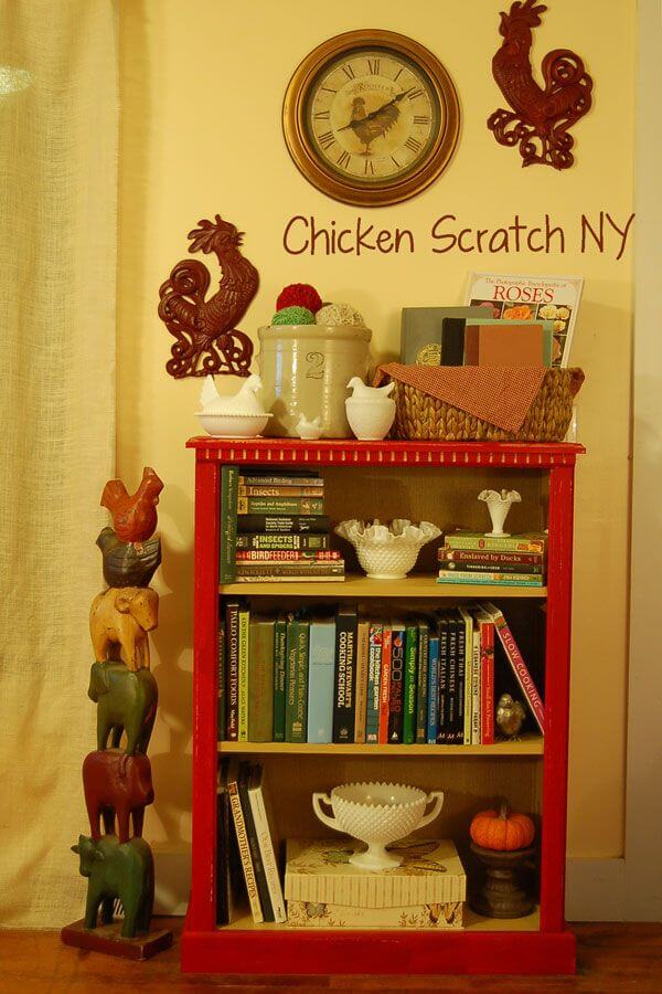 Really Red Painted Laminate Bookcase