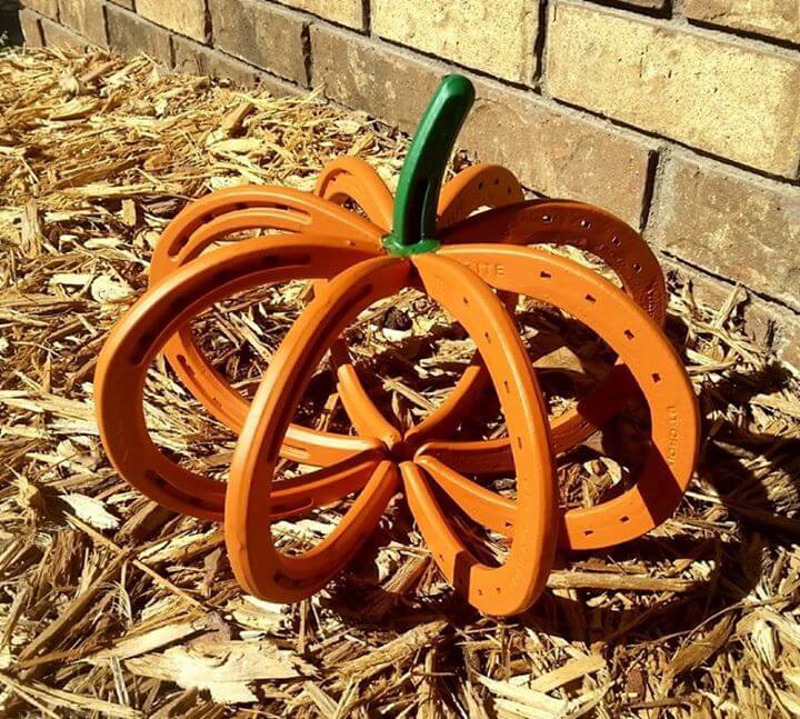 Darling Little Horseshoe Pumpkin Outdoor Fall Decor