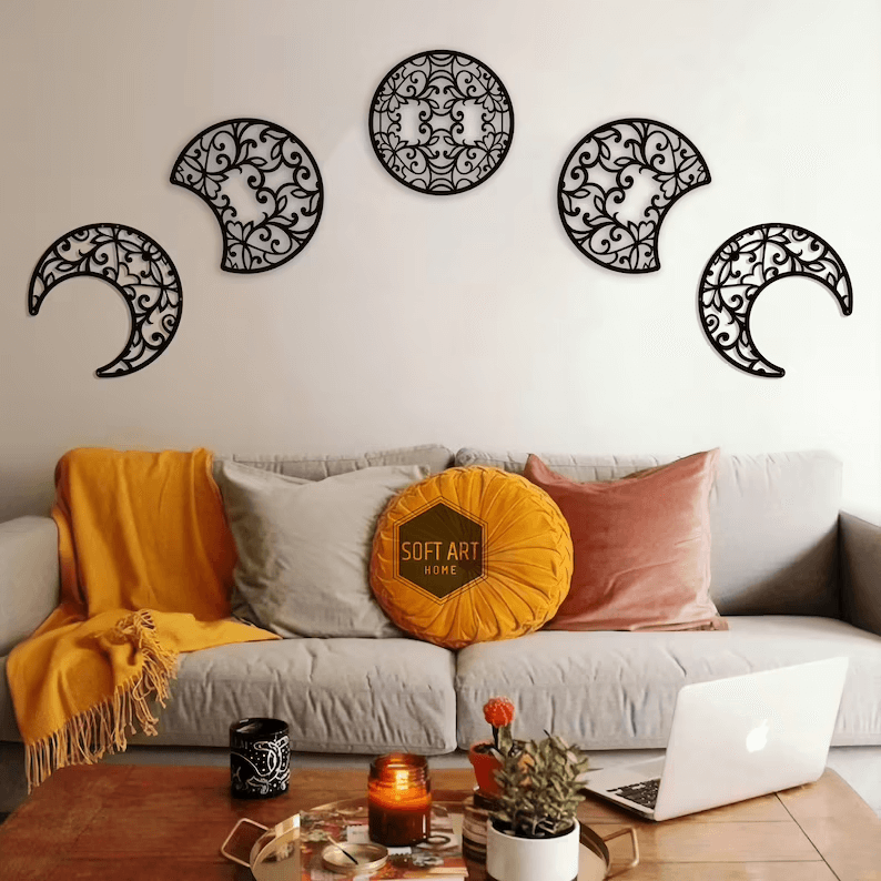 Lunation Moon Metal Wall Décor