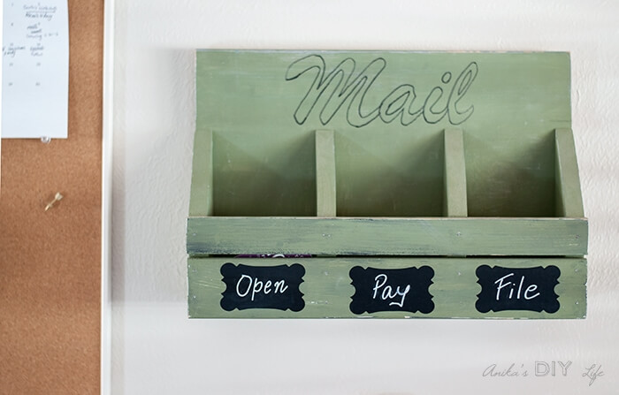 Simple DIY Wall Mail Organizer