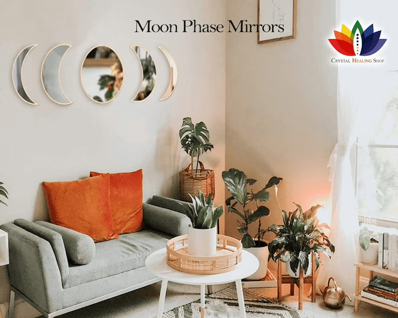 Beautiful Mirror Moon Phase Art