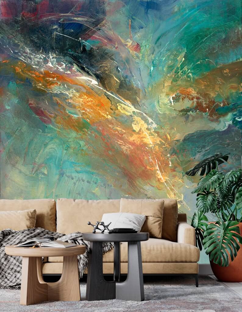 Multi-Color Abstract Wallpaper Mural