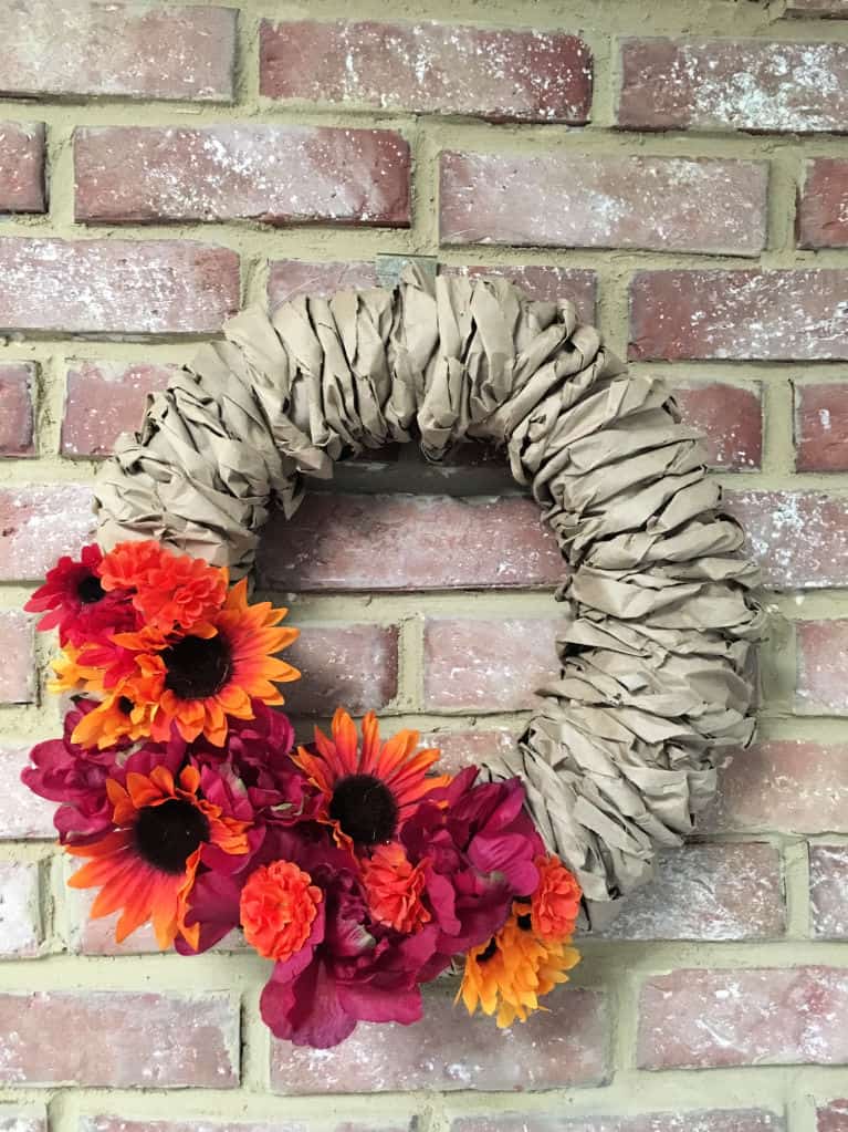 Upcycled Farmhouse Style Paper Wreath