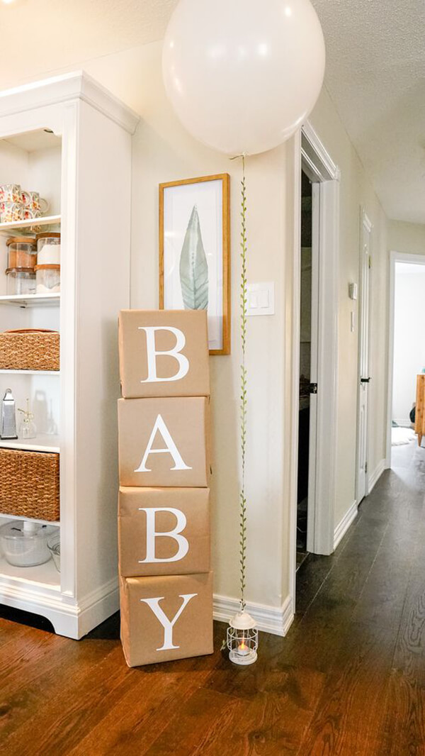 Diy baby clearance block decorations