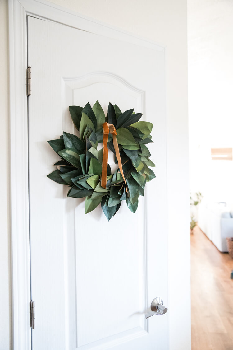 Creative Wrapping Paper Leaf Wreath