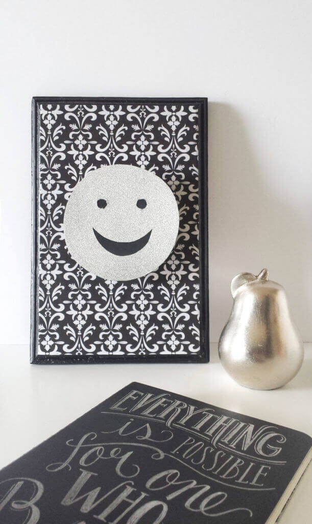 Cute DIY Framed Emoji Wall Art