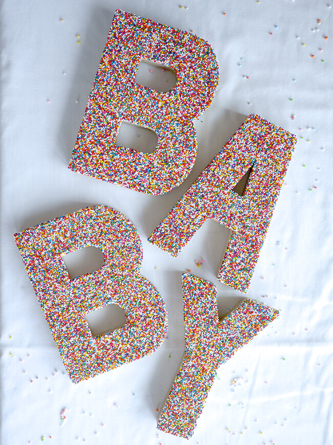 A Baby Message in Sprinkles