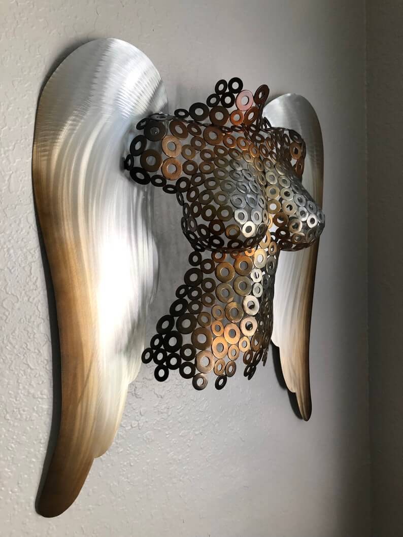 Abstract Artistic Angel Torso and Wings Decor
