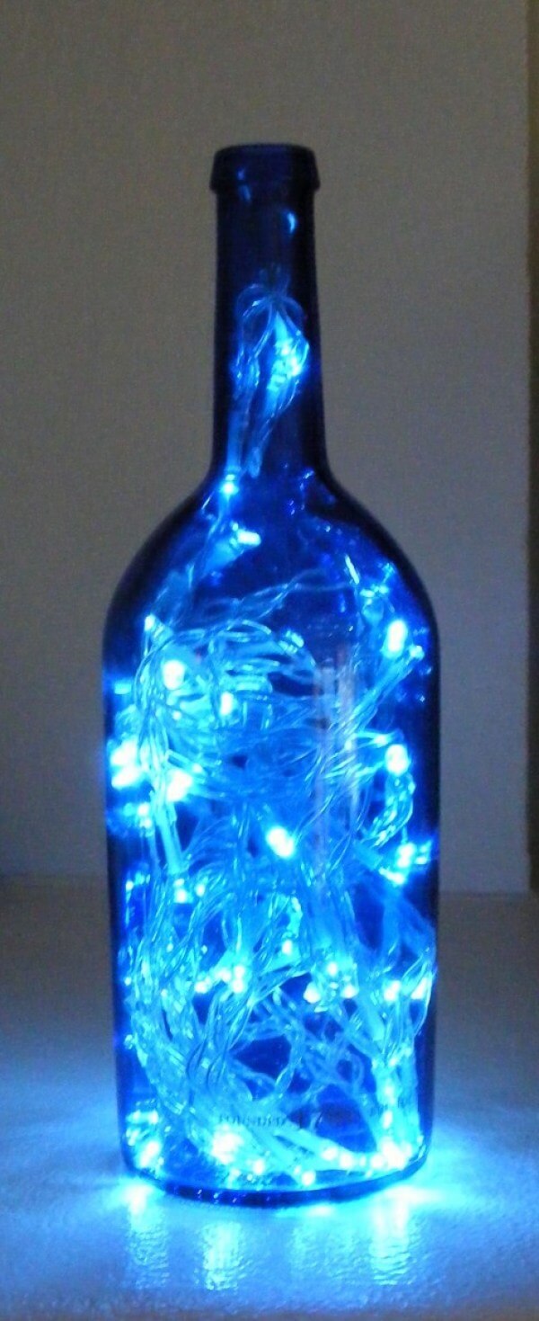 LED Wine Bottle Lamp Design