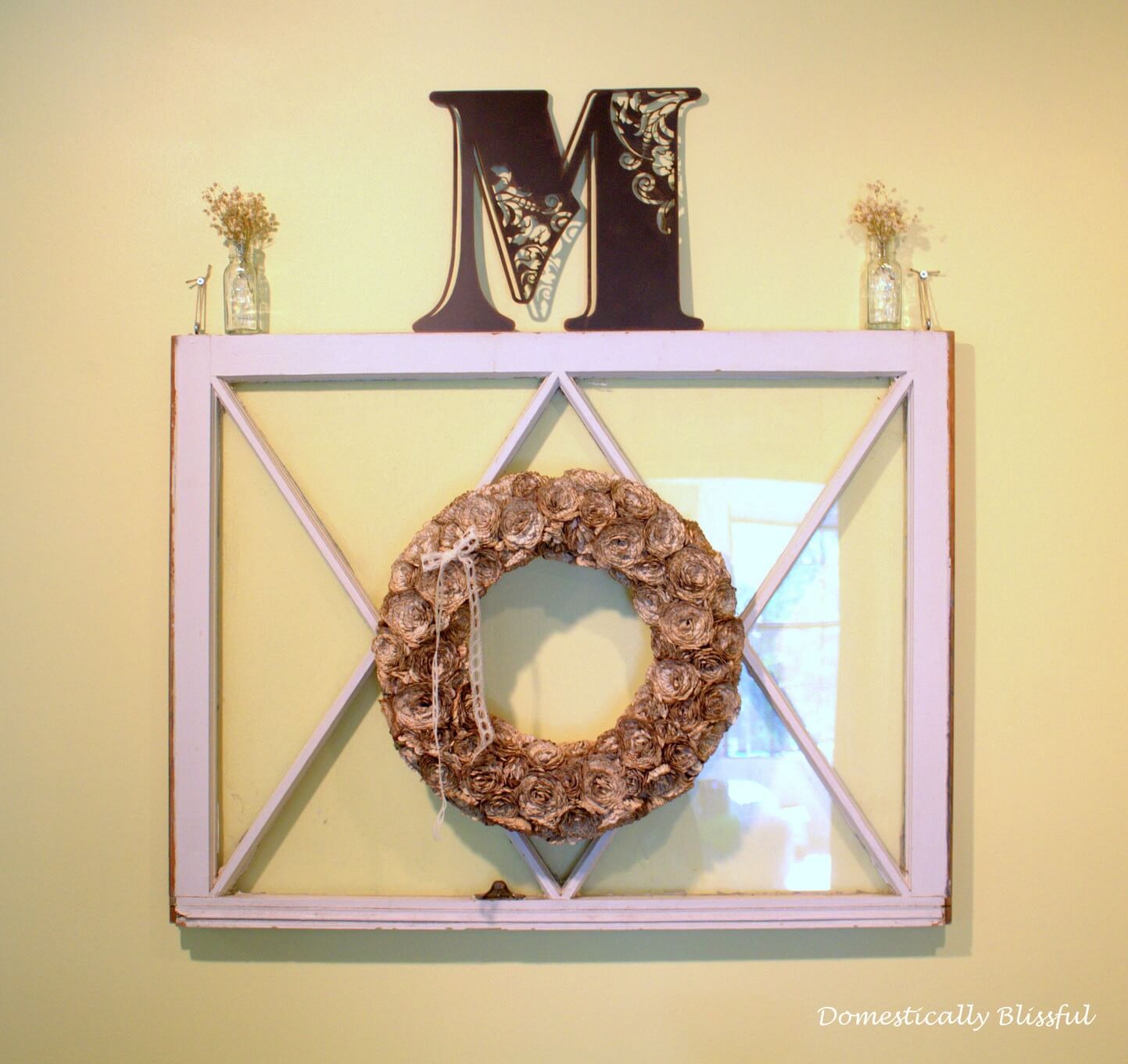 Vintage Book Paper Wreath Design