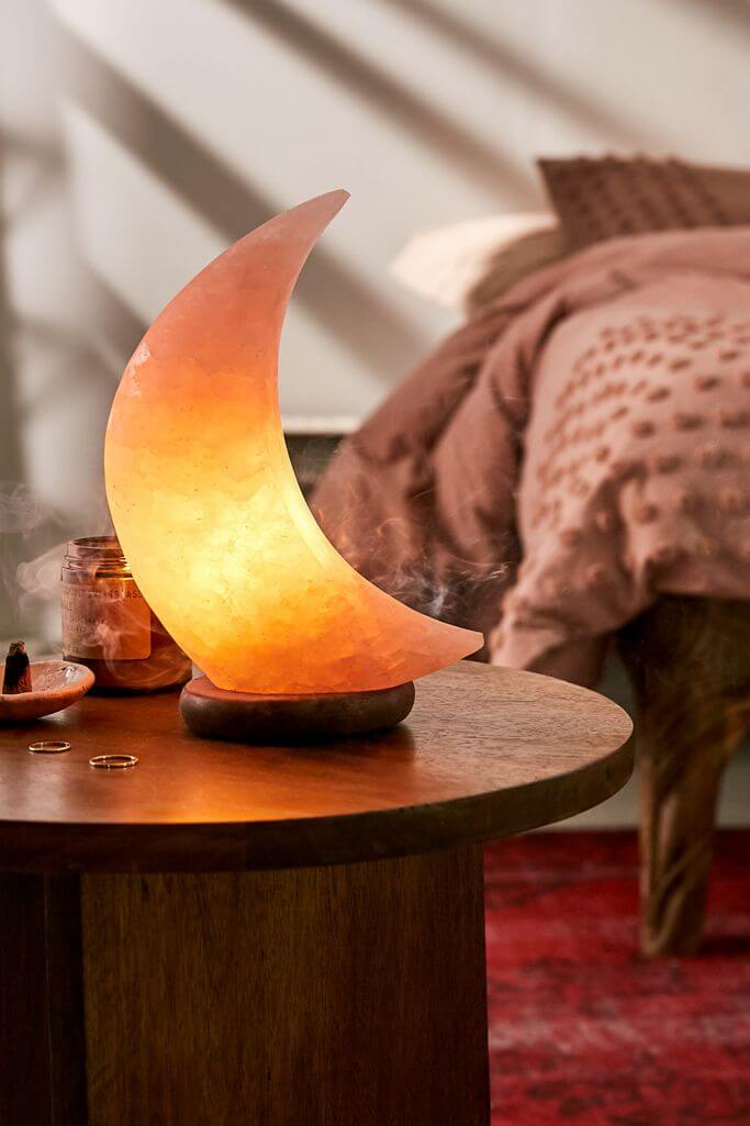 Solar Themed Moon Himalayan Salt Lamp