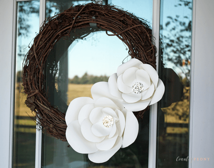 Oversized DIY Flower Paper Wreath