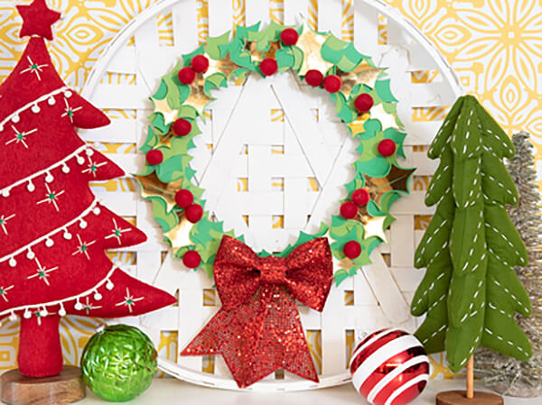 Colorful and Festive Holiday Paper Wreath