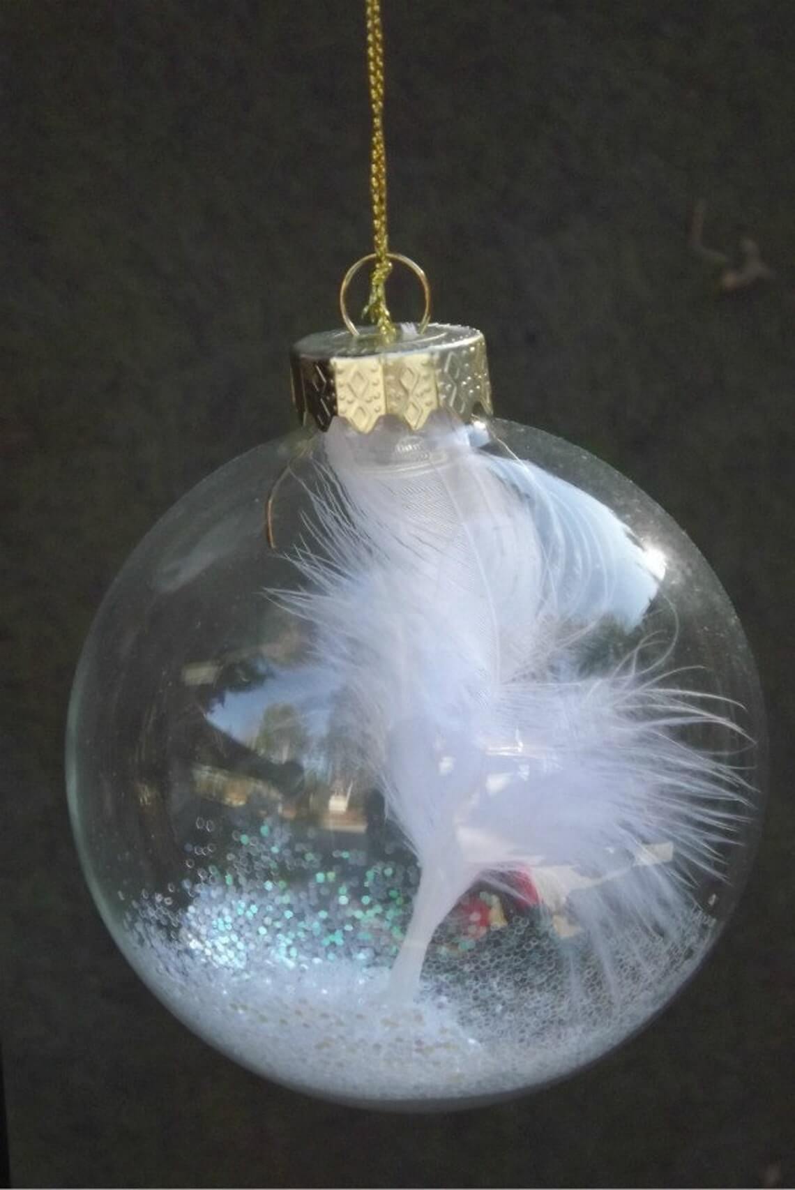 Angel Feather Remembrance Christmas Ornament