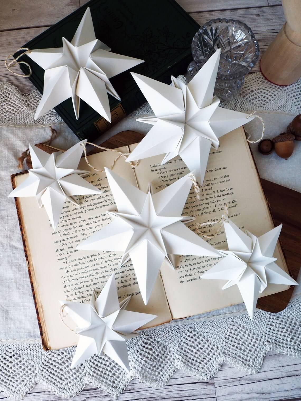 Scandinavian-Style Origami Star Christmas Ornament
