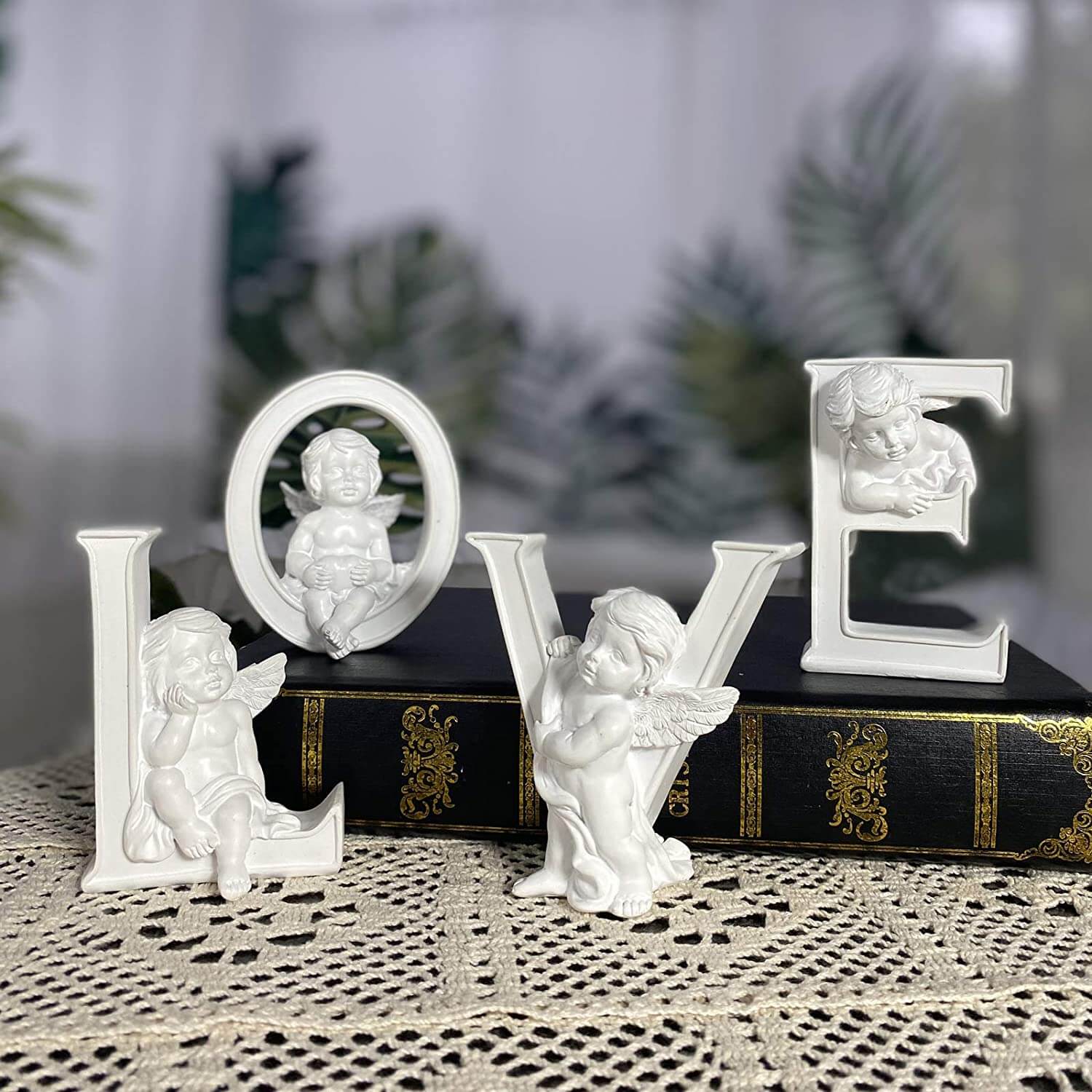 Paintable Cherub Love Statue Decorations