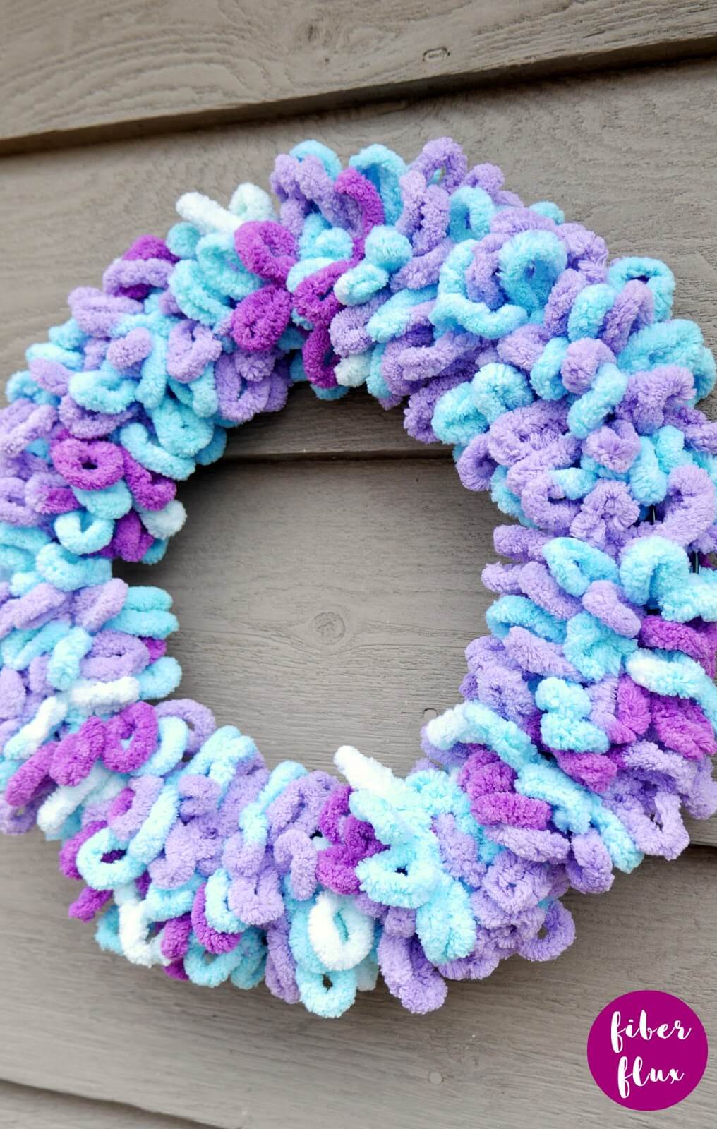 Colorful Loop Yarn Mini Wreath